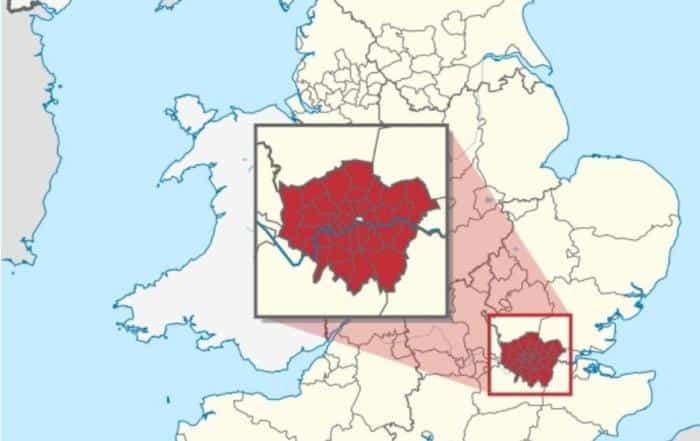 Mapa interactivo de los 33 distritos (boroughs) de Londres