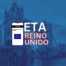 Formulario de solicitud de la ETA Reino Unido en un teléfono móvil con el título de la guía